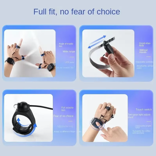 Diamond Ring Flashlight – Hands-Free 360° LED Light for Work, Repair & Outdoor Use