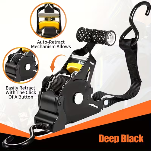 Retractable Ratchet Strap – One-Click Secure Strong & Smart Cargo Tie-Down