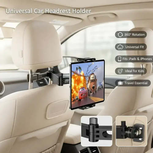 Universal 360° Car Headrest Tablet Holder