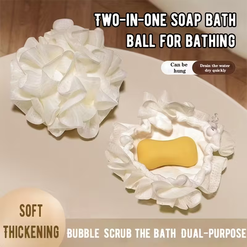 3 PCS 2-in-1 Soap Bath Ball – Rich Foam & Gentle Clean