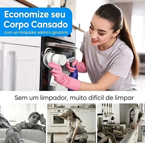 Electric Magic Brush Spin Scrubber 5-in-1 Cordless Handheld Power Cleaner Powerful Cleaning Tool Cleaning Kit