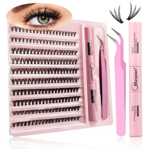 Private Label False Eyelash Extension Kit in DIY Custom Manga Cluster Lashes Set Packaging Wholesale