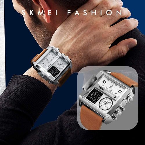 Men's Triple Display Quartz Watch