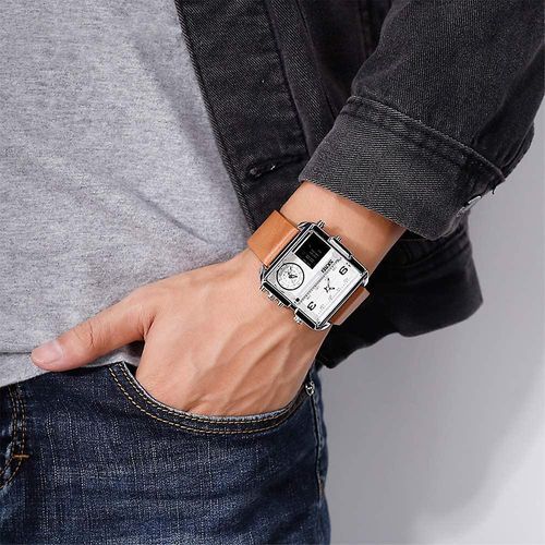 Men's Triple Display Quartz Watch
