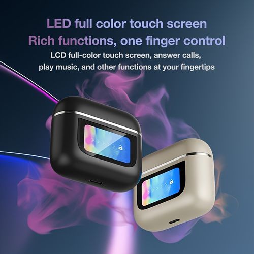 Wireless In-ear Smart Earphones, With Digital Display, ANC+ENC, Noise Cancelling Function