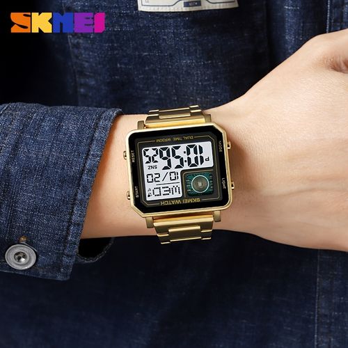 Square Digital Watches Stainless Steel