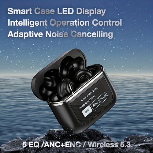 Wireless In-ear Smart Earphones, With Digital Display, ANC+ENC, Noise Cancelling Function