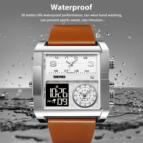 Men's Triple Display Quartz Watch