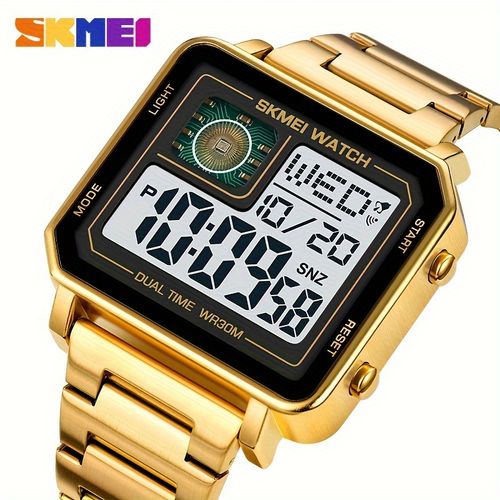 Square Digital Watches Stainless Steel