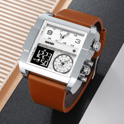Men's Triple Display Quartz Watch