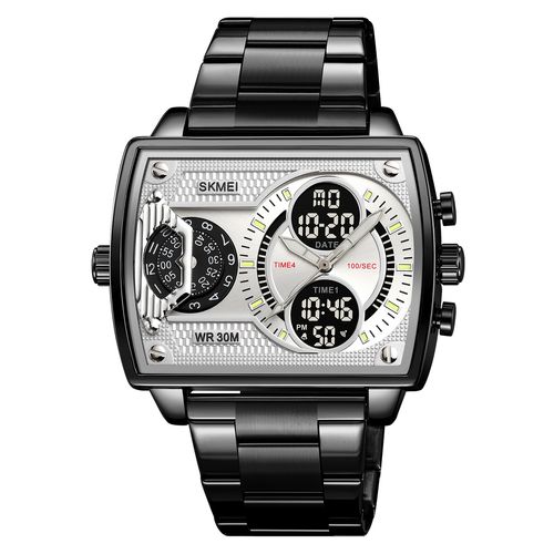 Multifunctional four time dual display precision men's watch
