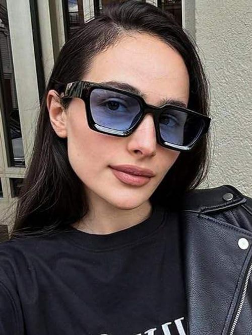 Models Cool Big Square Shades Custom 3D Metal Logo Fashion Sunglasses for Men Women