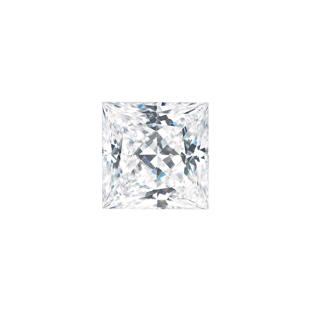 Forever One 0.70CTW DEW Square Near-Colorless Princess Cut Moissanite