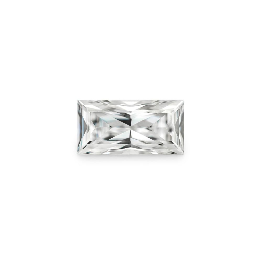 Forever One 0.42CTW DEW Straight Baguette Near-Colorless Modified Brilliant Cut Moissanite