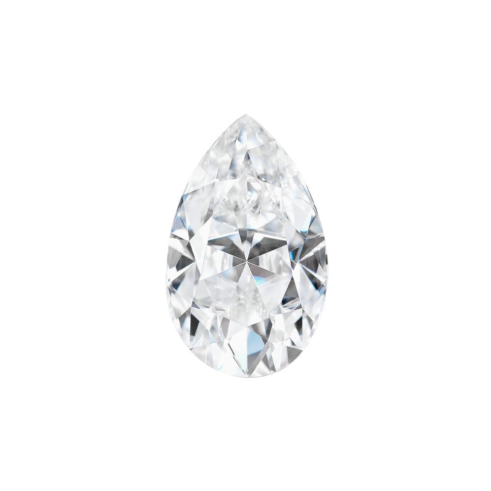 Forever One 0.94CTW DEW Pear Near-Colorless Brilliant Cut Moissanite