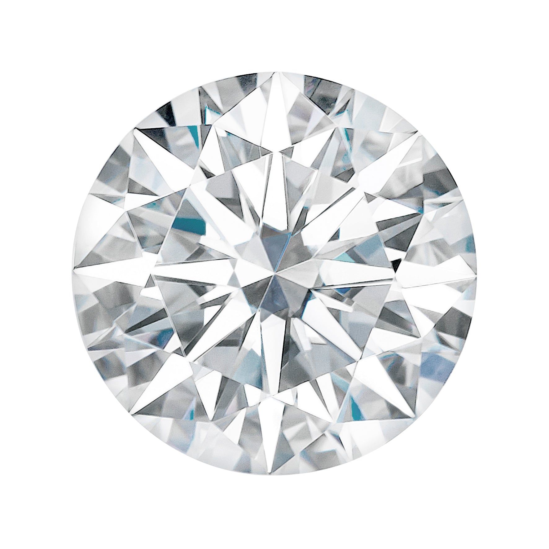 Forever One 4.88CTW DEW Round Near-Colorless Hearts & Arrows Moissanite