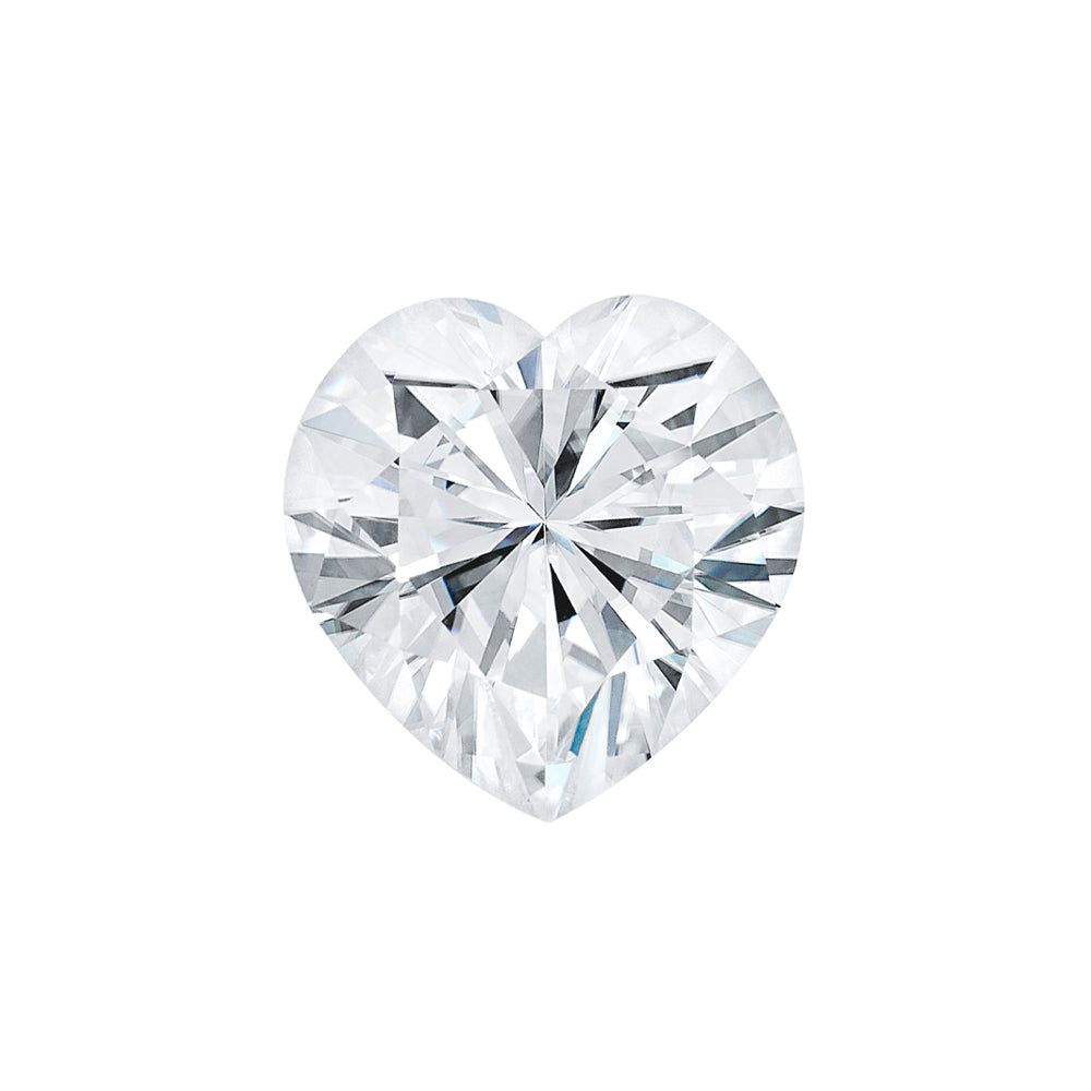 Moissanite 1.50CTW DEW Heart Near-Colorless Brilliant Cut Moissanite