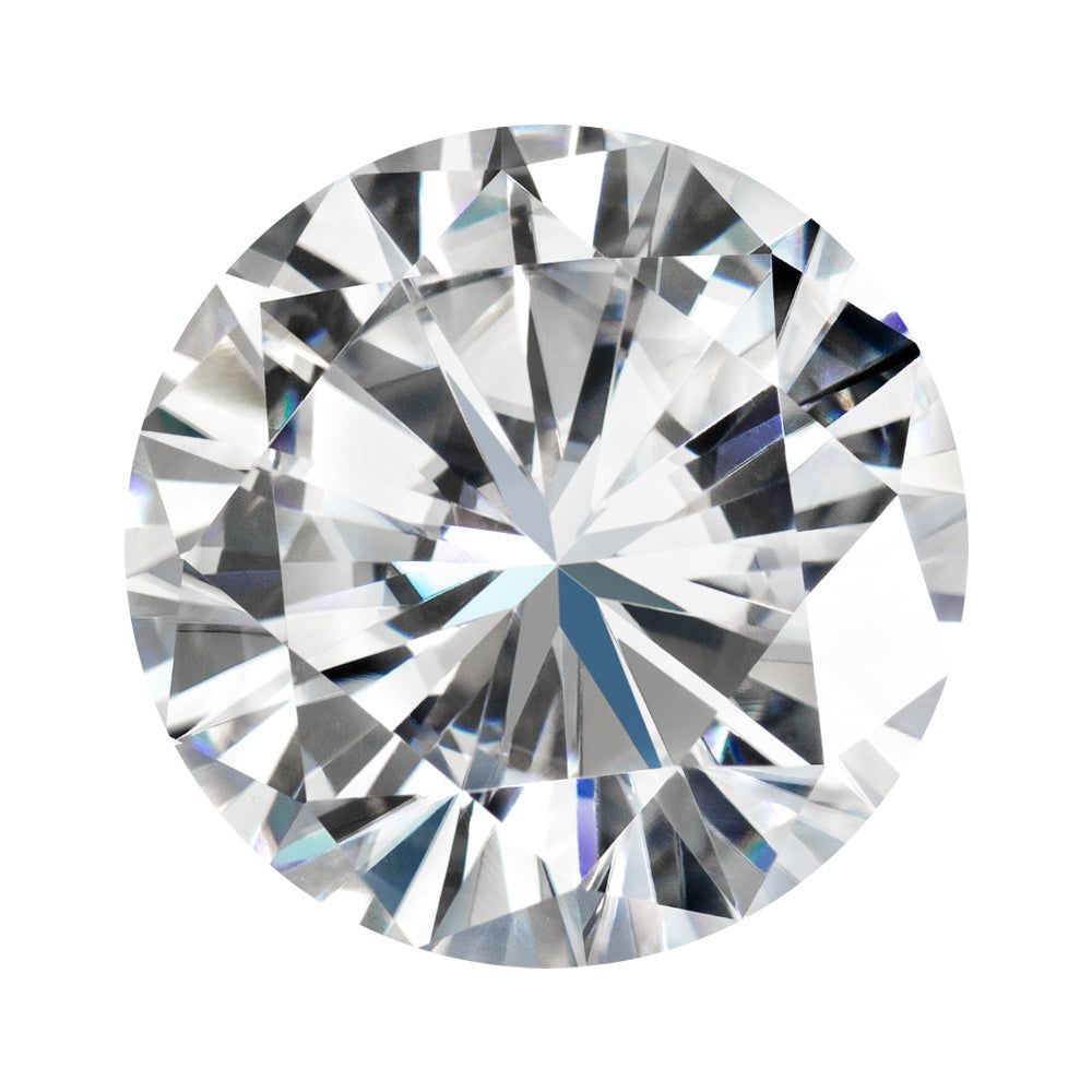 Forever One 5.37CTW DEW Round Near-Colorless Brilliant Cut Moissanite