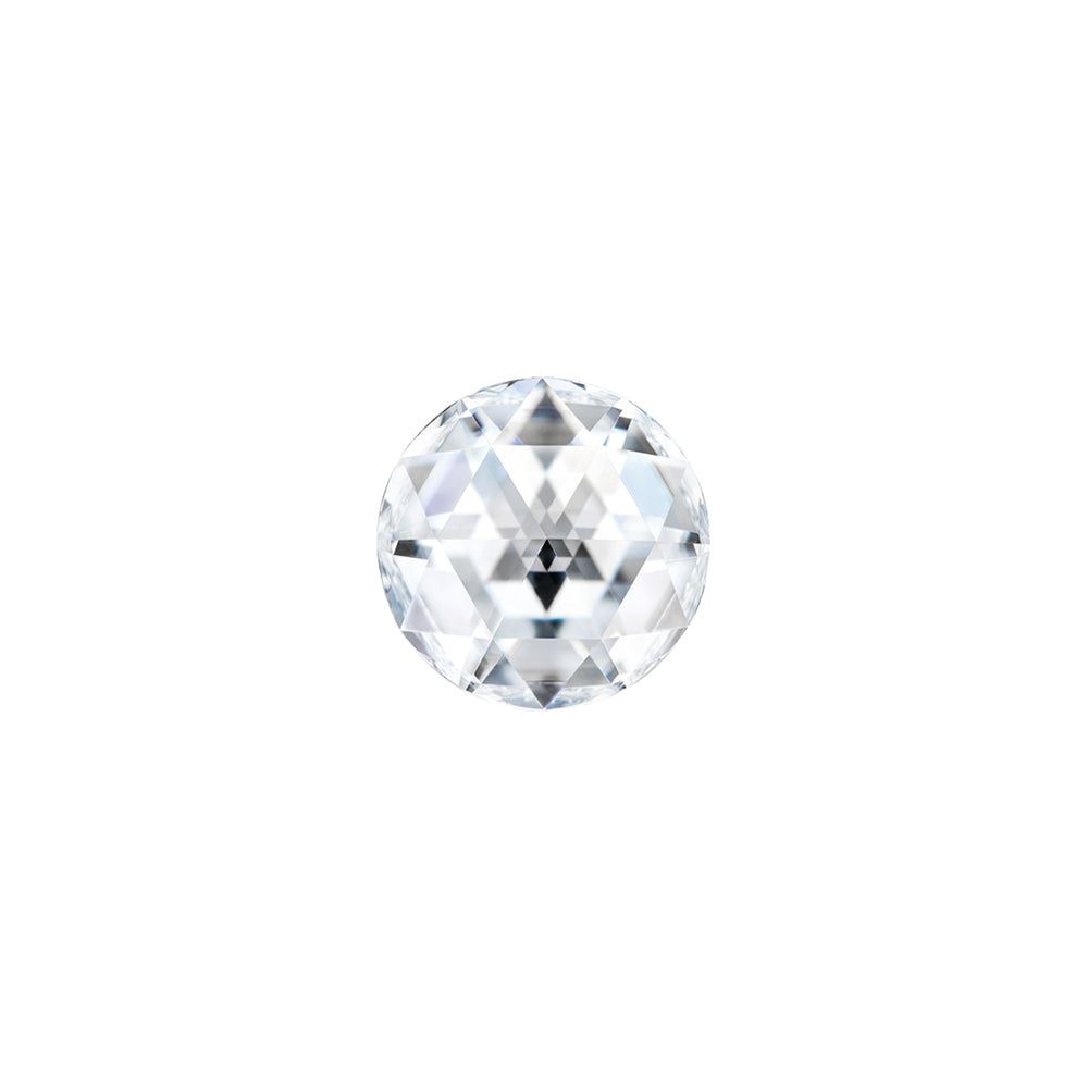 Forever One 0.20CTW DEW Round Colorless Rosette Cut Moissanite