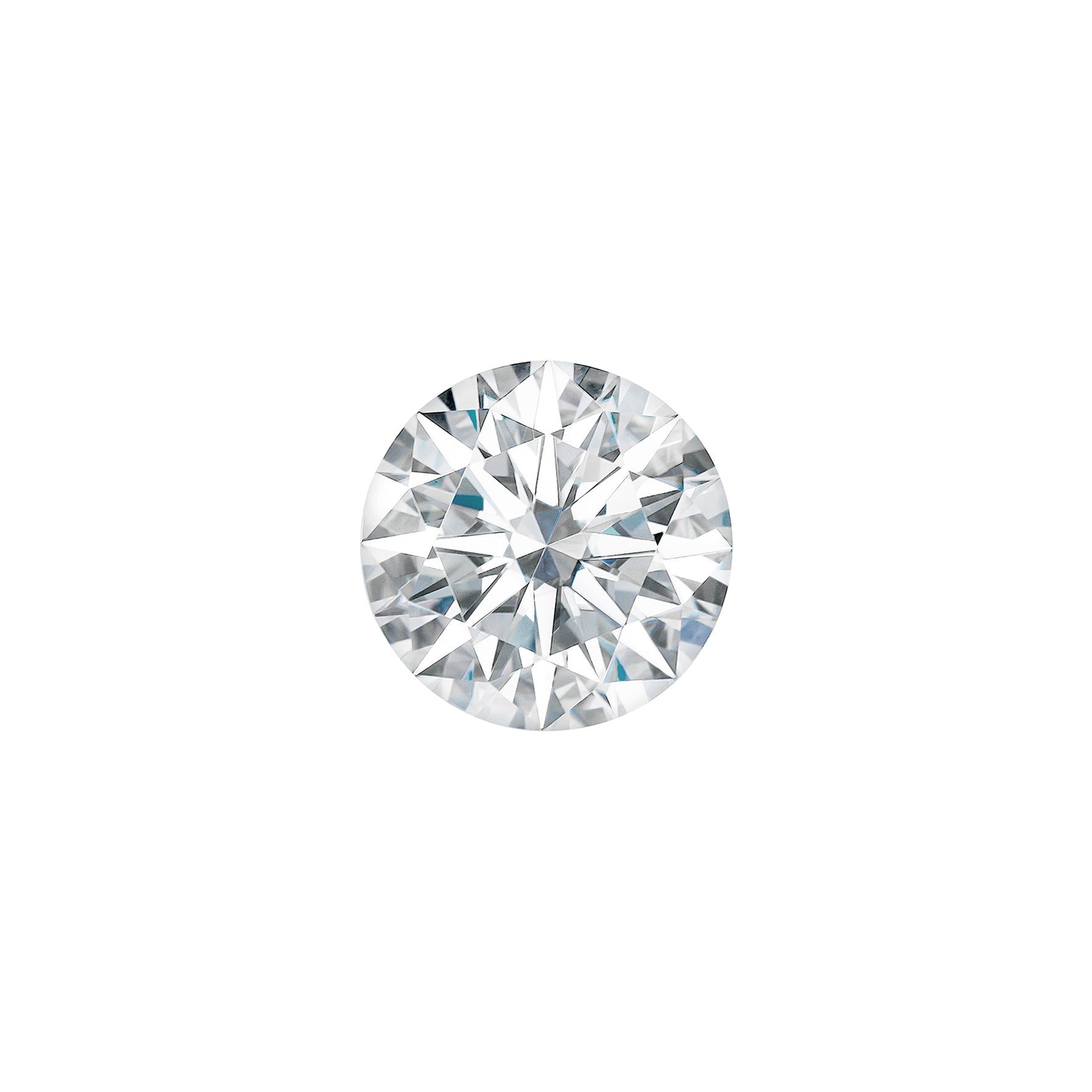 Forever One 0.51CTW DEW Round Near-Colorless Hearts & Arrows Moissanite