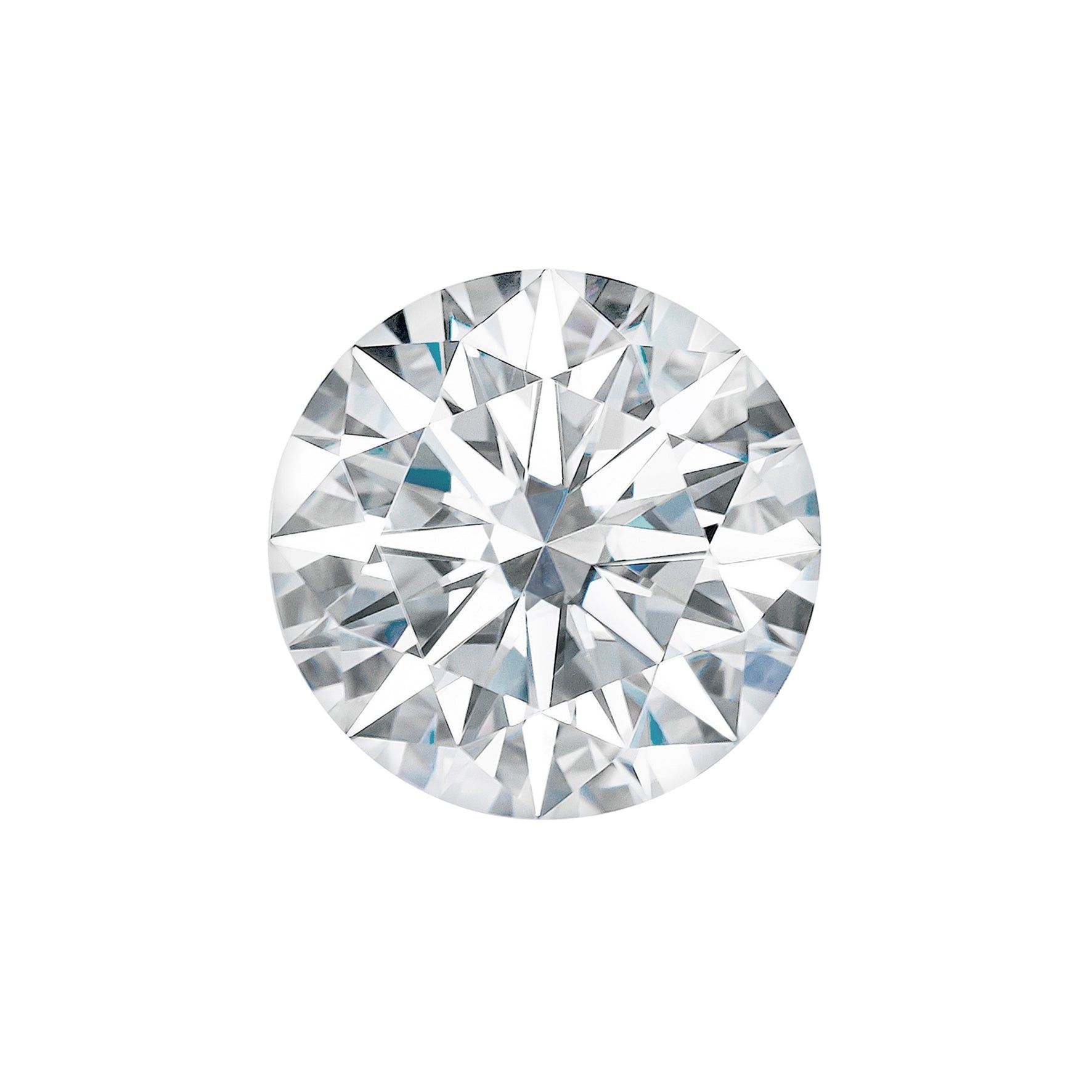 Moissanite 1.60CTW DEW Round Colorless Hearts & Arrows Moissanite