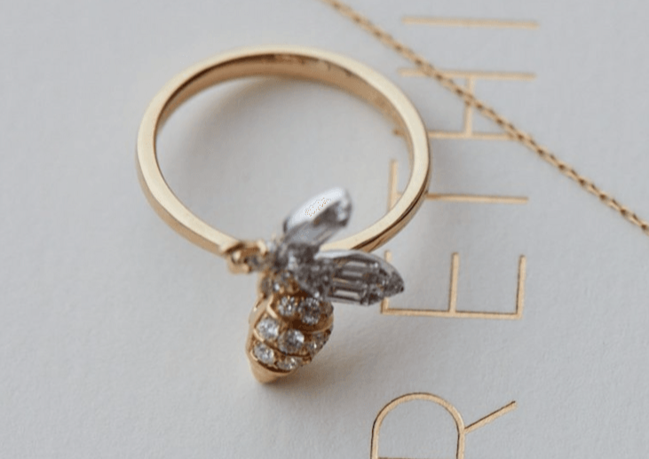 Honey Bee Ring -1.11 ct Diamond-