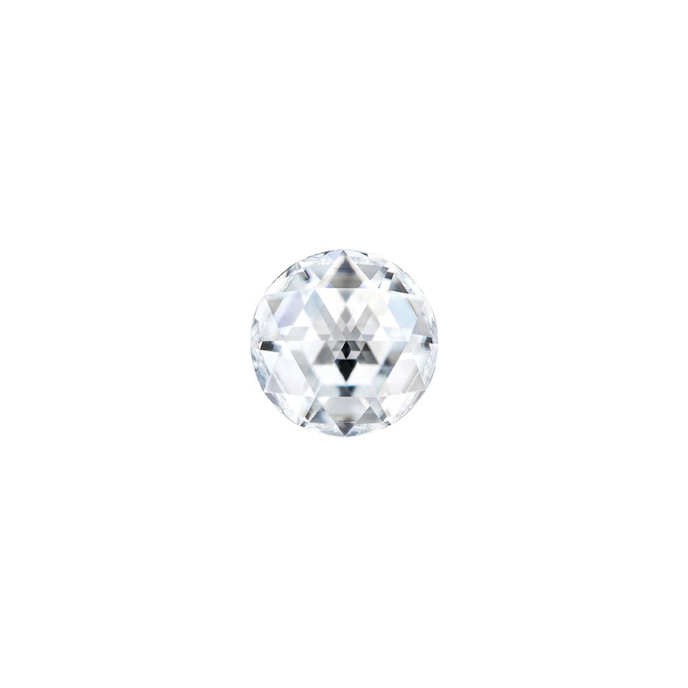 Moissanite 0.14CTW DEW Round Colorless Rosette Cut Moissanite