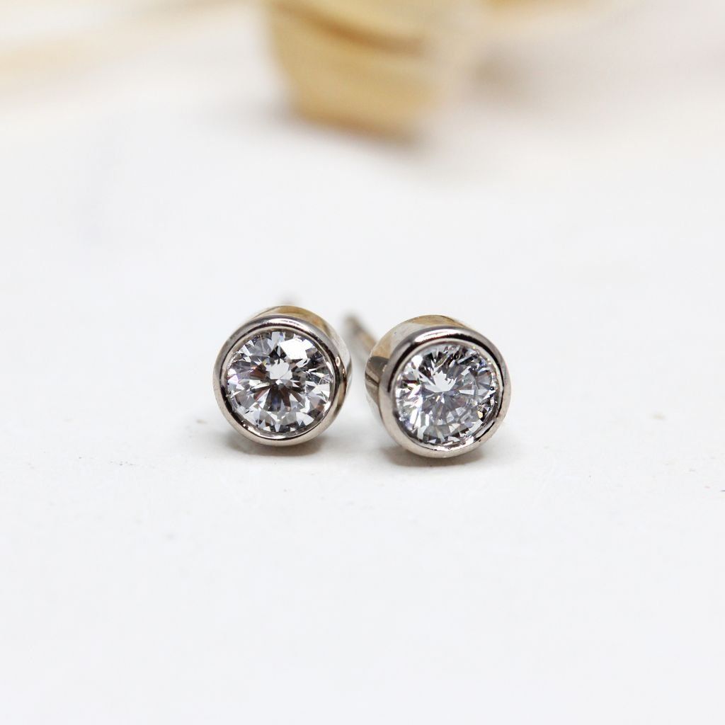 Boucle d'oreille Solférine - diamant 3 mm