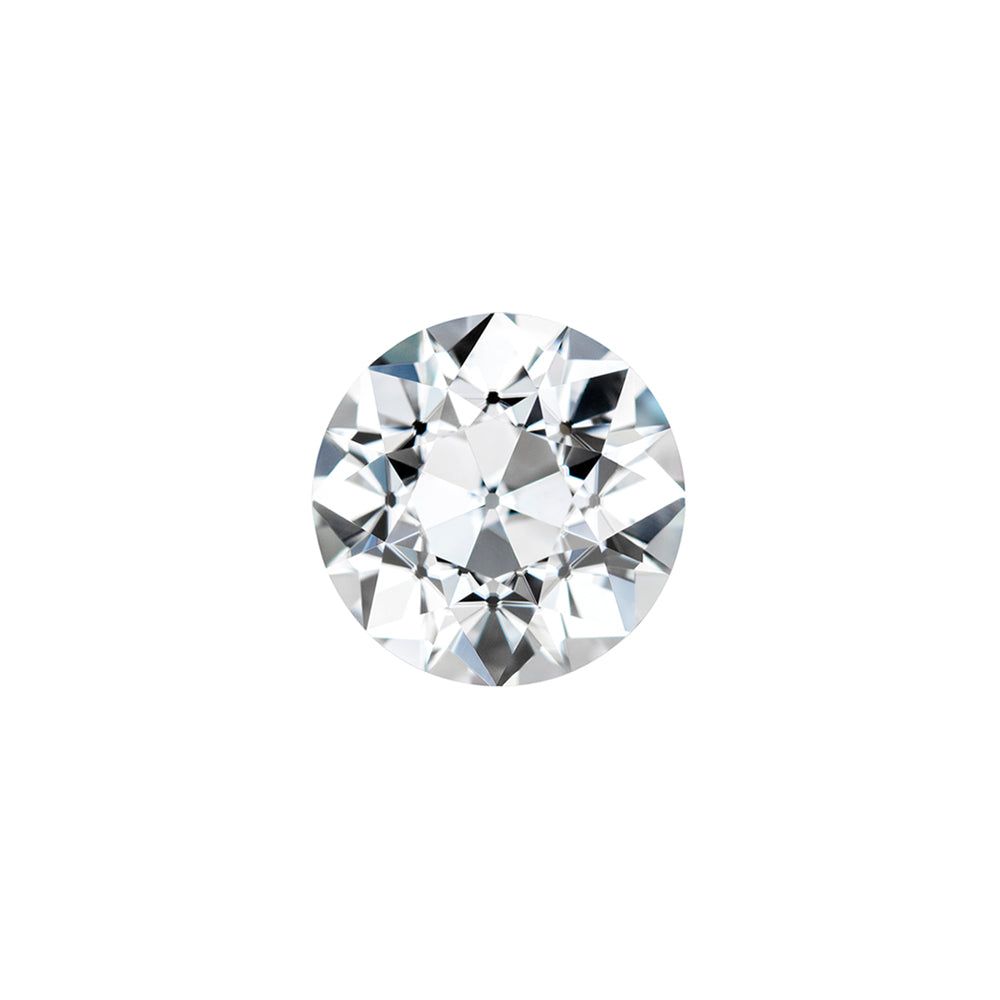 Forever One 0.67CTW DEW Round Near-Colorless Old European Cut Moissanite