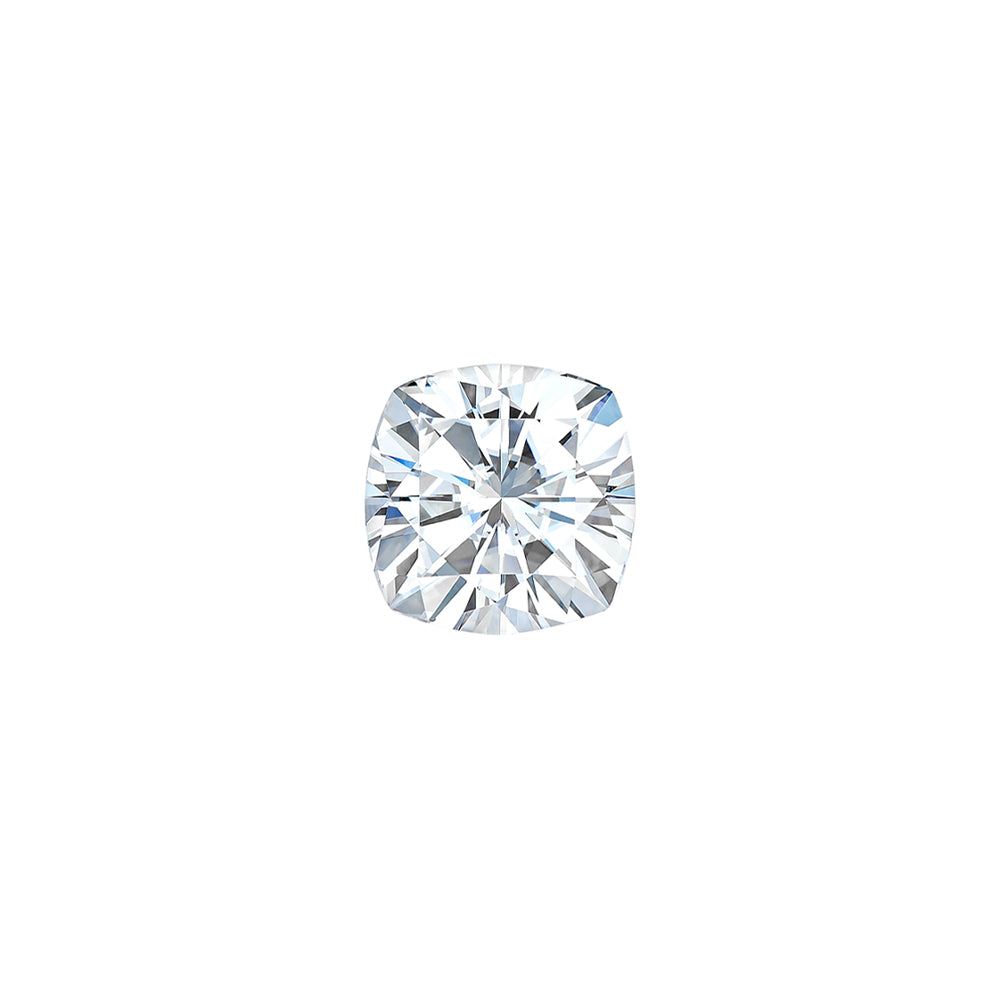 Forever One 0.33CTW DEW Cushion Near-Colorless Brilliant Cut Moissanite