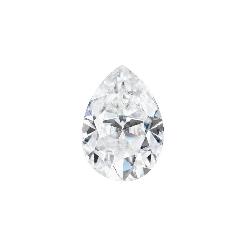 Forever One 0.77CTW DEW Pear Near-Colorless Brilliant Cut Moissanite