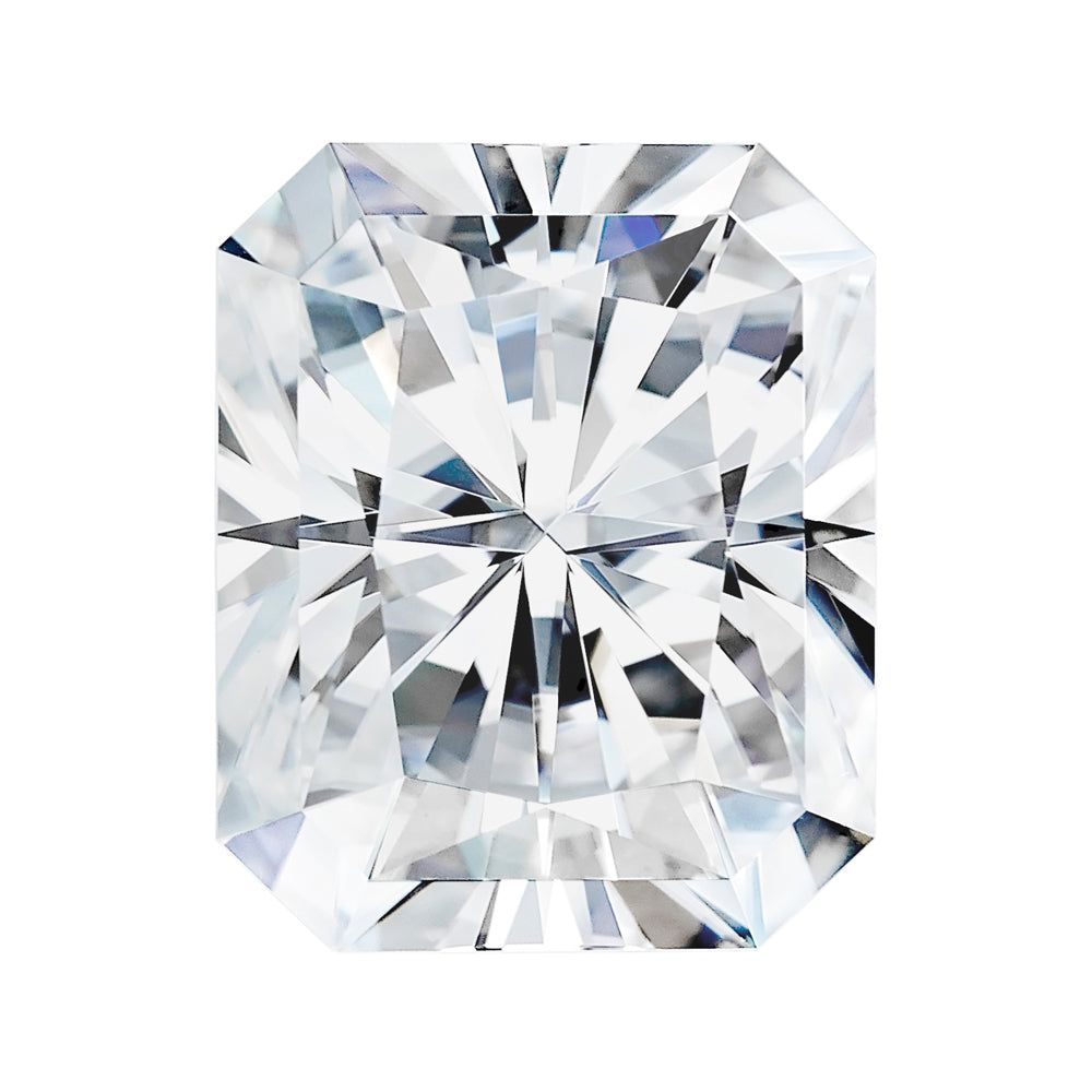 Forever One 15.55CTW DEW Radiant Near-Colorless Modified Brilliant Cut Moissanite