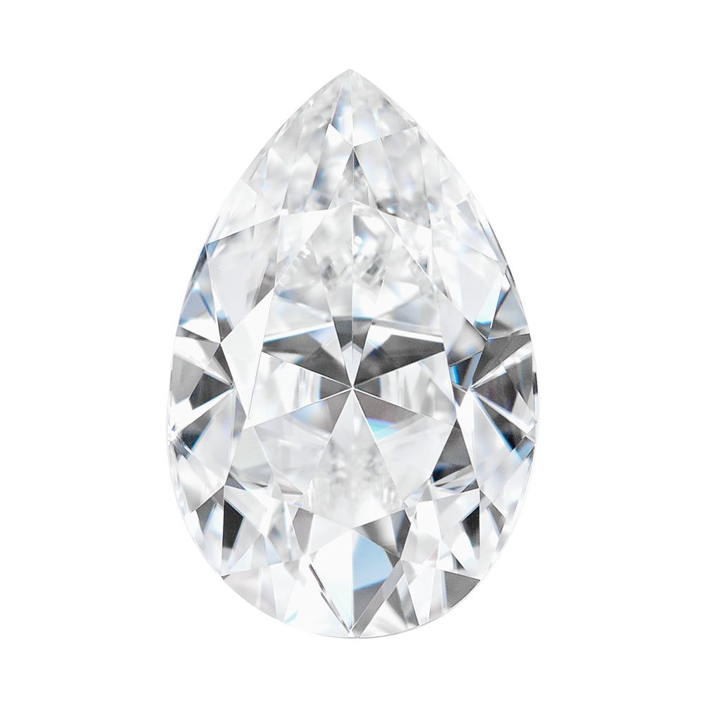 Forever One 6.76CTW DEW Pear Colorless Brilliant Cut Moissanite