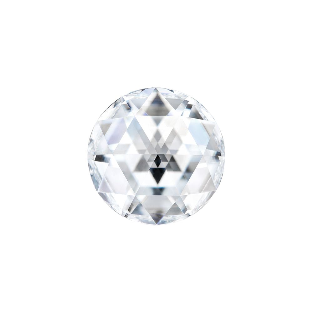 Forever One 0.60CTW DEW Round Near-Colorless Rosette Cut Moissanite