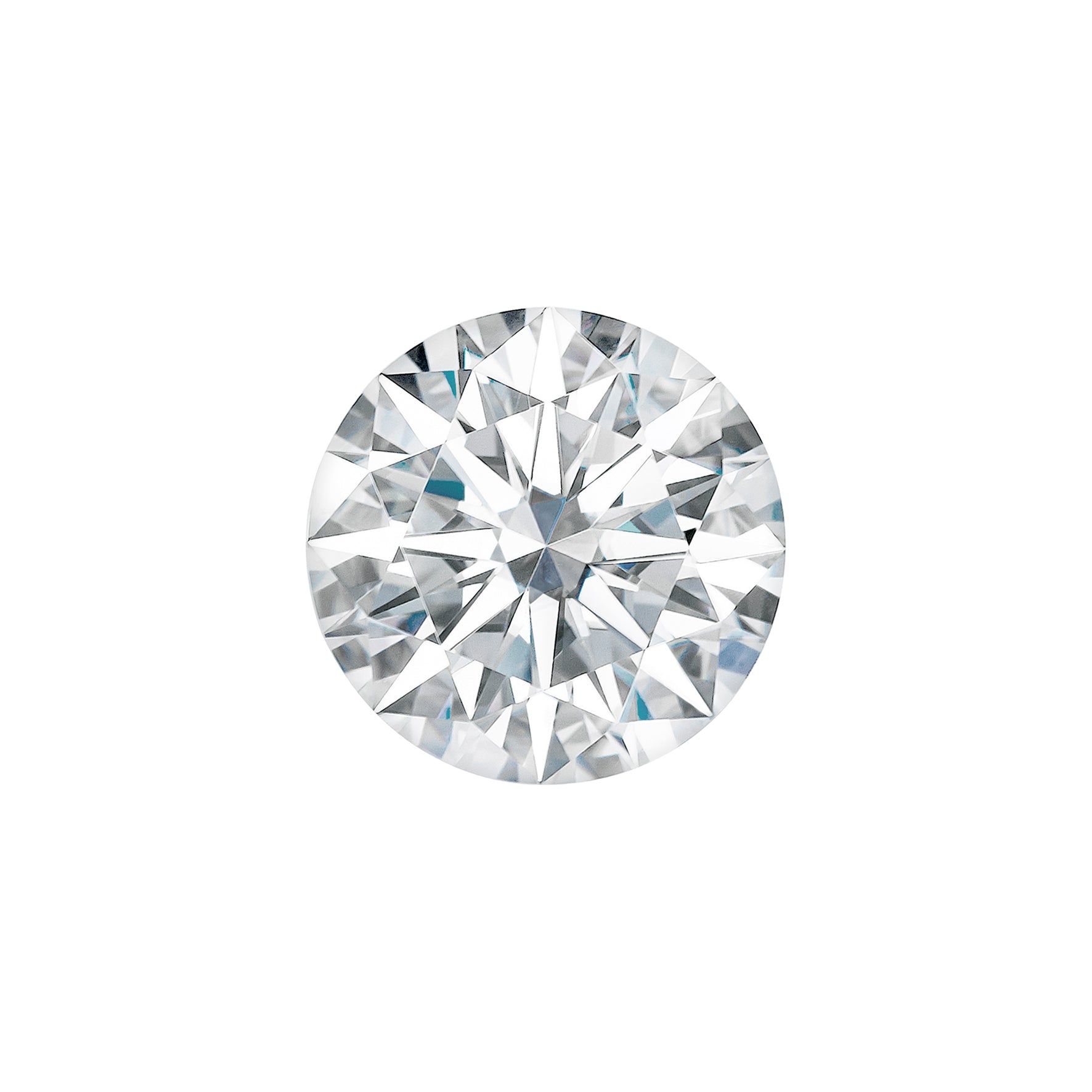 Forever One 1.04CTW DEW Round Near-Colorless Hearts & Arrows Moissanite