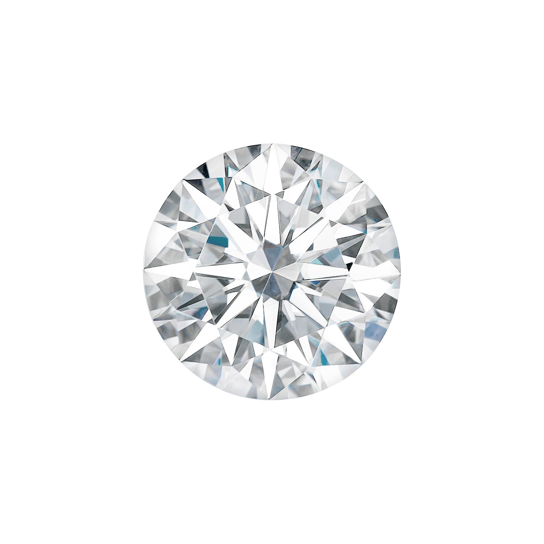 Forever One 1.60CTW DEW Round Near-Colorless Hearts & Arrows Moissanite