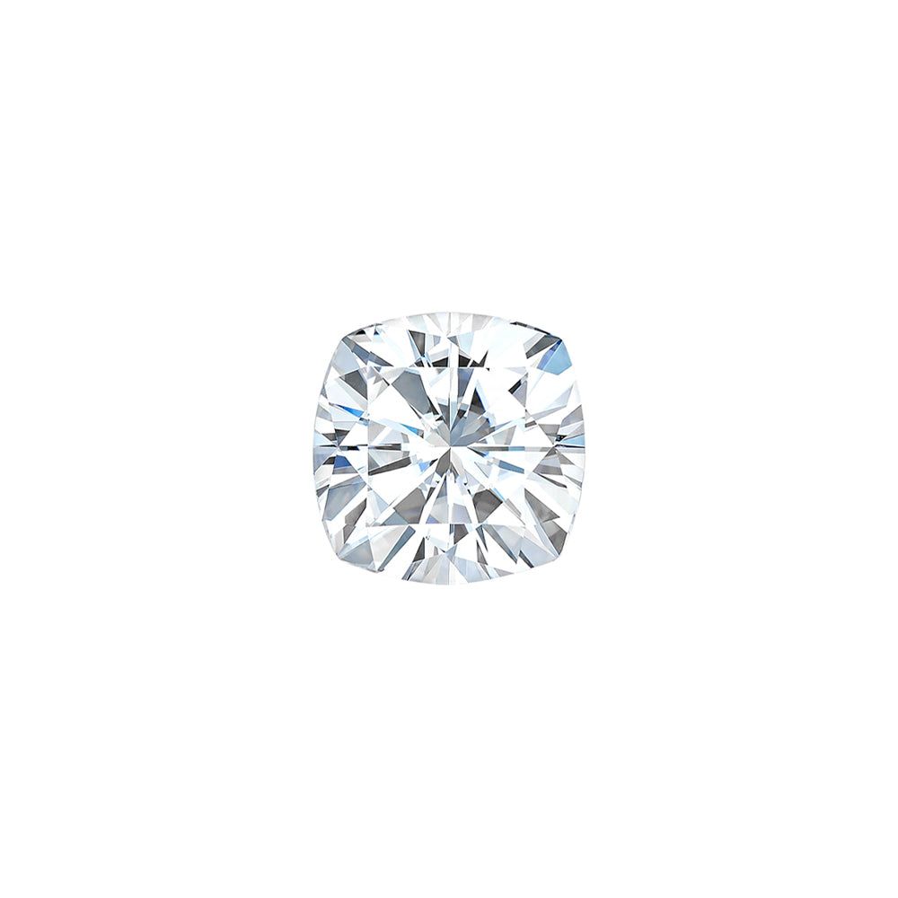 Forever One 0.50CTW DEW Cushion Near-Colorless Brilliant Cut Moissanite