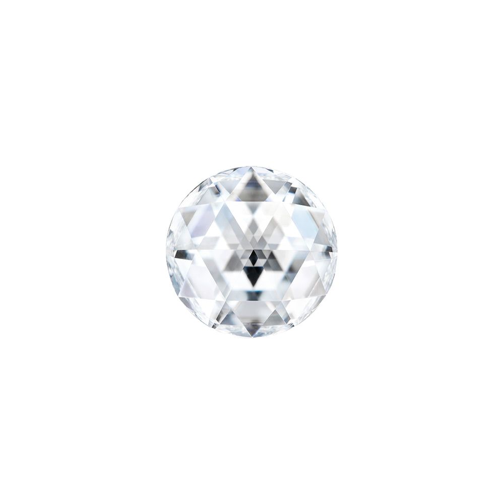 Forever One 0.26CTW DEW Round Near-Colorless Rosette Cut Moissanite