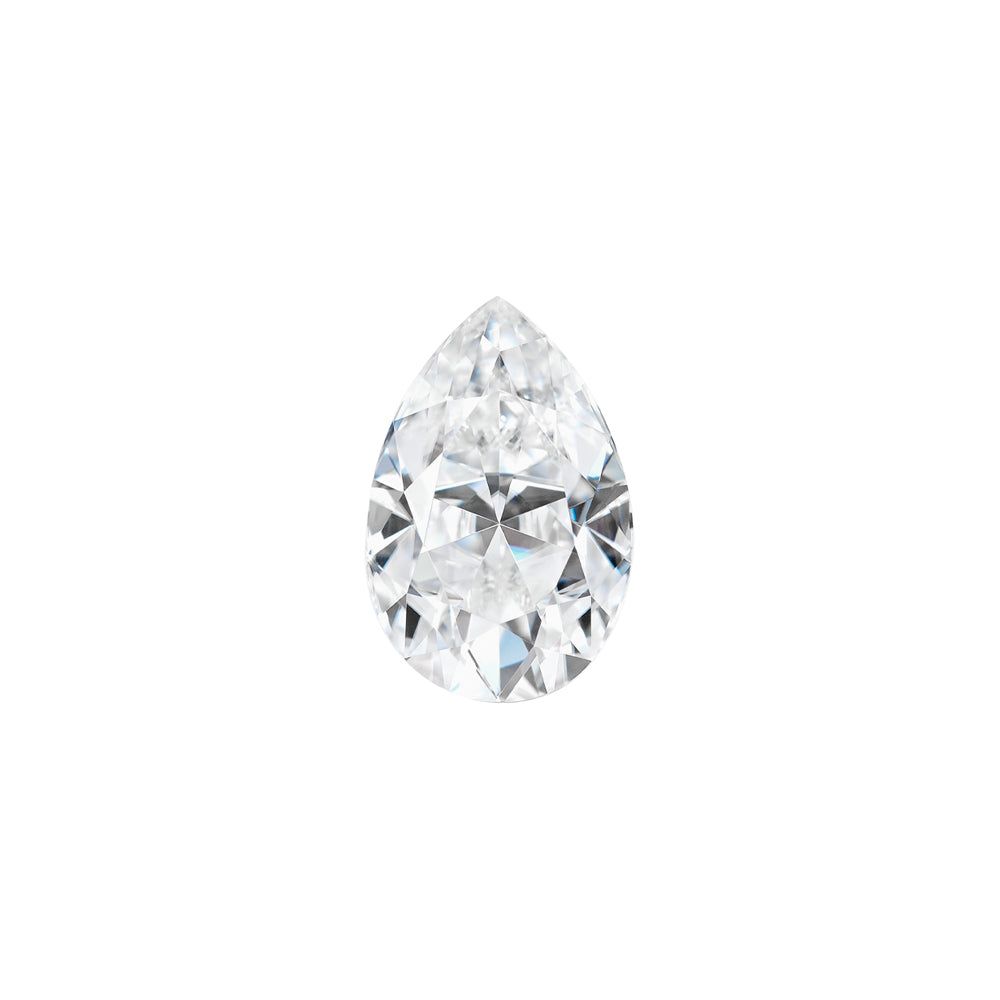 Forever One 0.43CTW DEW Pear Near-Colorless Brilliant Cut Moissanite