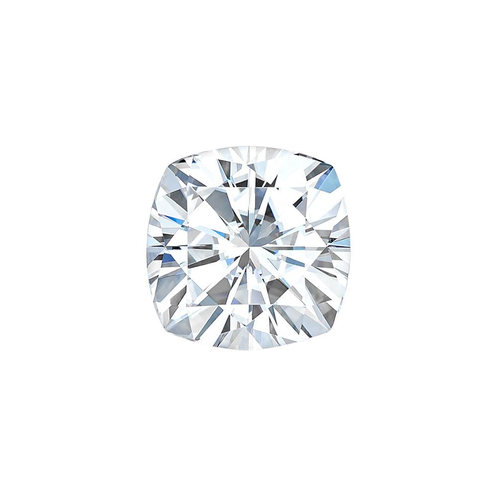 Forever One 1.30CTW DEW Cushion Near-Colorless Brilliant Cut Moissanite