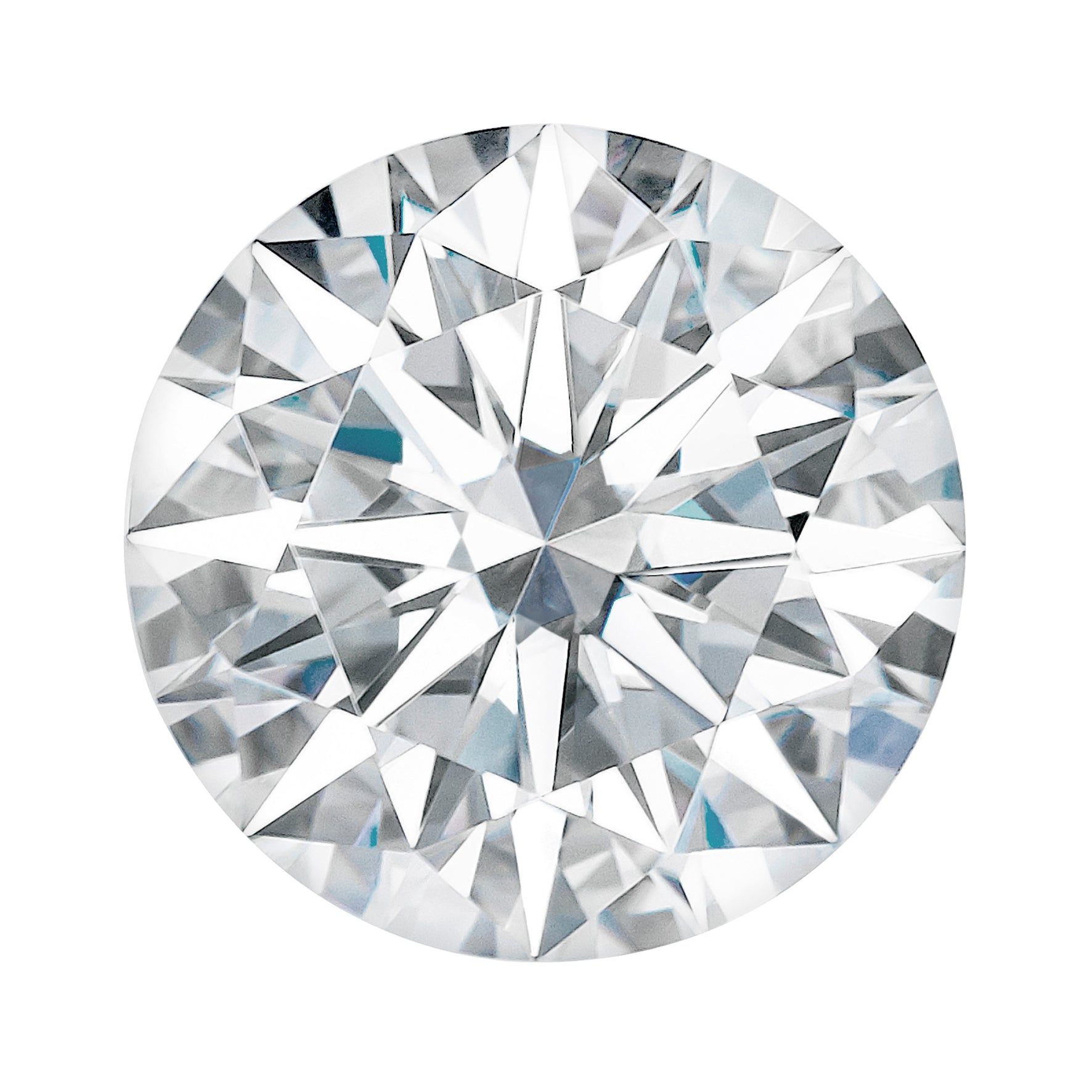 Forever One 5.61CTW DEW Round Near-Colorless Hearts & Arrows Moissanite