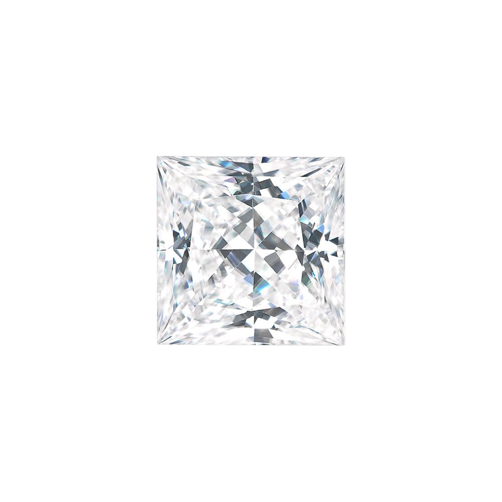 Forever One 0.90CTW DEW Square Near-Colorless Princess Cut Moissanite