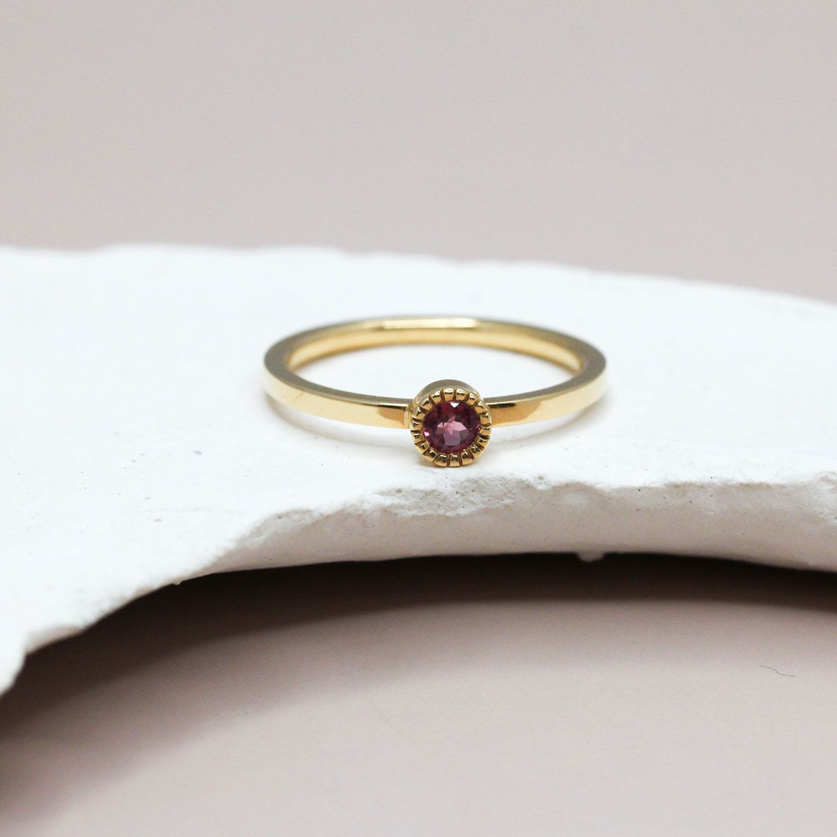 Bague Madeleine - tourmaline rose 3 mm - Vente privée