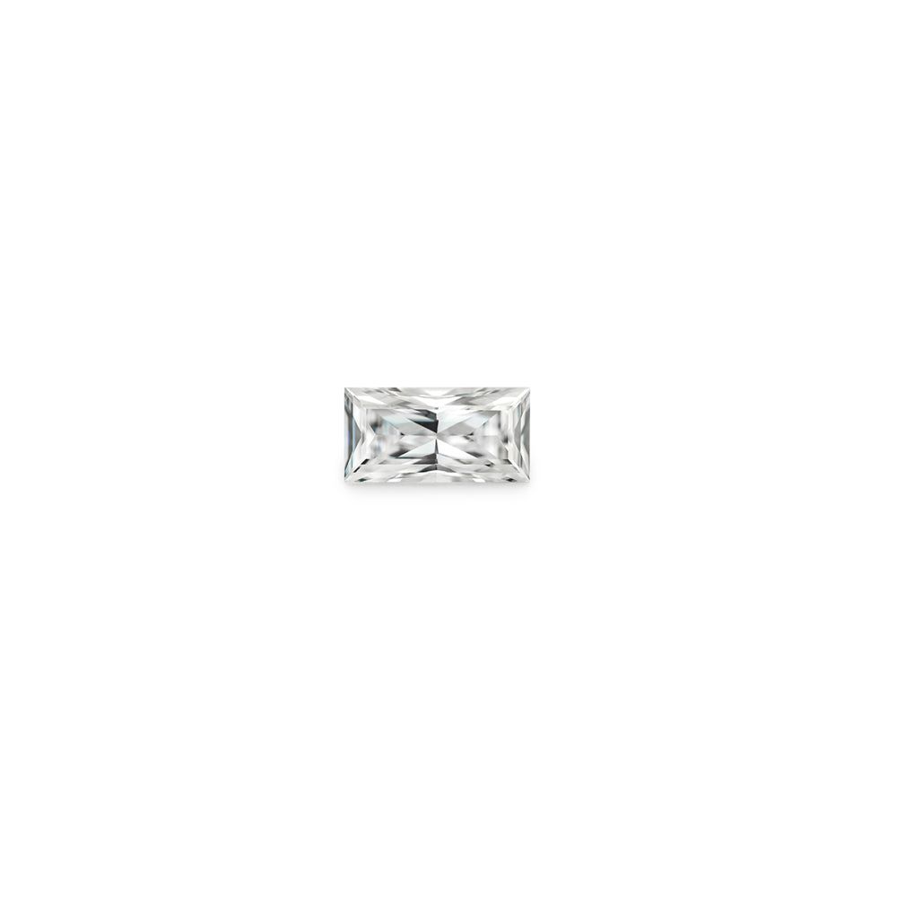 Forever One 0.05CTW DEW Straight Baguette Near-Colorless Modified Brilliant Cut Moissanite