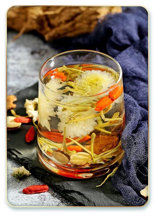 Liver tea formula Chrysanthemum decided liver oxen root gold and silver flower tea combination stayed up late to raise health tea bags clear fire to raise liver tea