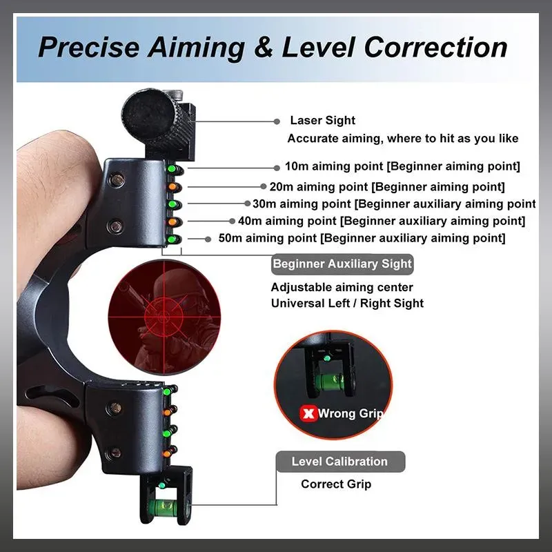 Powerful and accurate professional laser slingshot