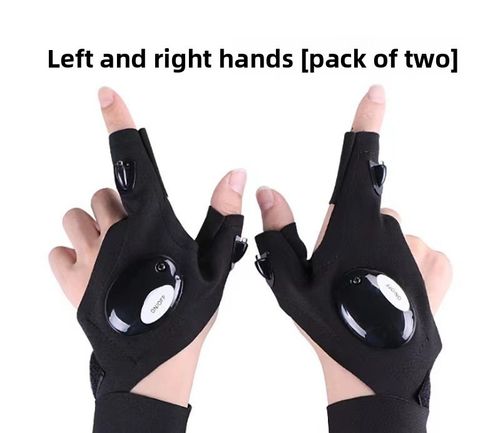 LED Finger Light Gloves - Hands-Free Lighting for Fishing, Repair, Cycling & Outdoor Activities