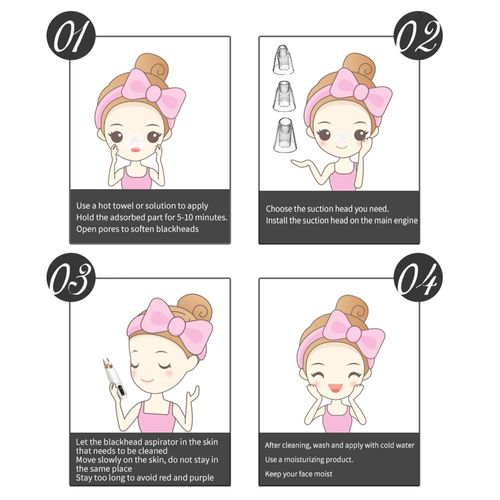 Blackhead Vacuum Device - Cleans pores for oily and acne-prone skin, removes stubborn blackheads in 3 seconds