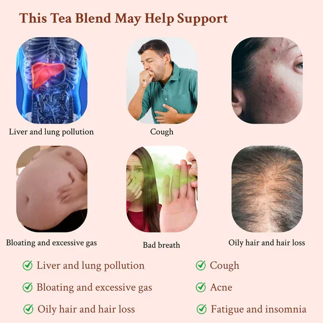 Liver tea formula Chrysanthemum decided liver oxen root gold and silver flower tea combination stayed up late to raise health tea bags clear fire to raise liver tea