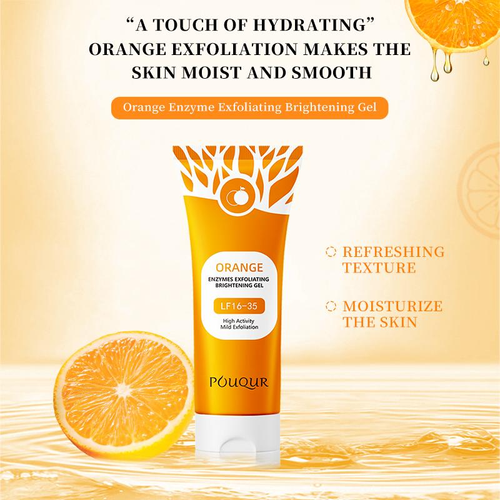 Orange Exfoliating Gel - Gentle Peeling Gel for Face & Body | Brightening & Smoothing Skin Care